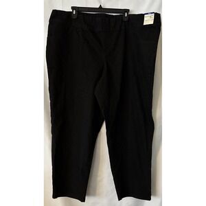Nwt Terra & Sky WOMENS PLUS Mid Rise Pull On  Straight Stretch...Petite 20-22W